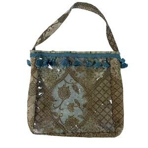 Vintage 70s Handcrafted Tote Handbag: Cottagecore, Market.